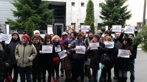 Protest în fața Ambasadei Azerbaidjanului pentru eliberarea Khadijei  Ismayilova